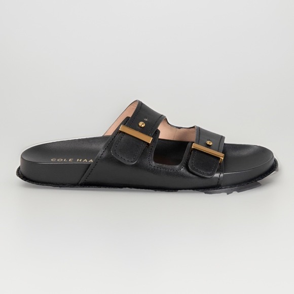 Cole Haan Shoes - Cole Haan Marisol Footbed Sandal Slide‎ Black Leather W31882 Women's Size 8 B